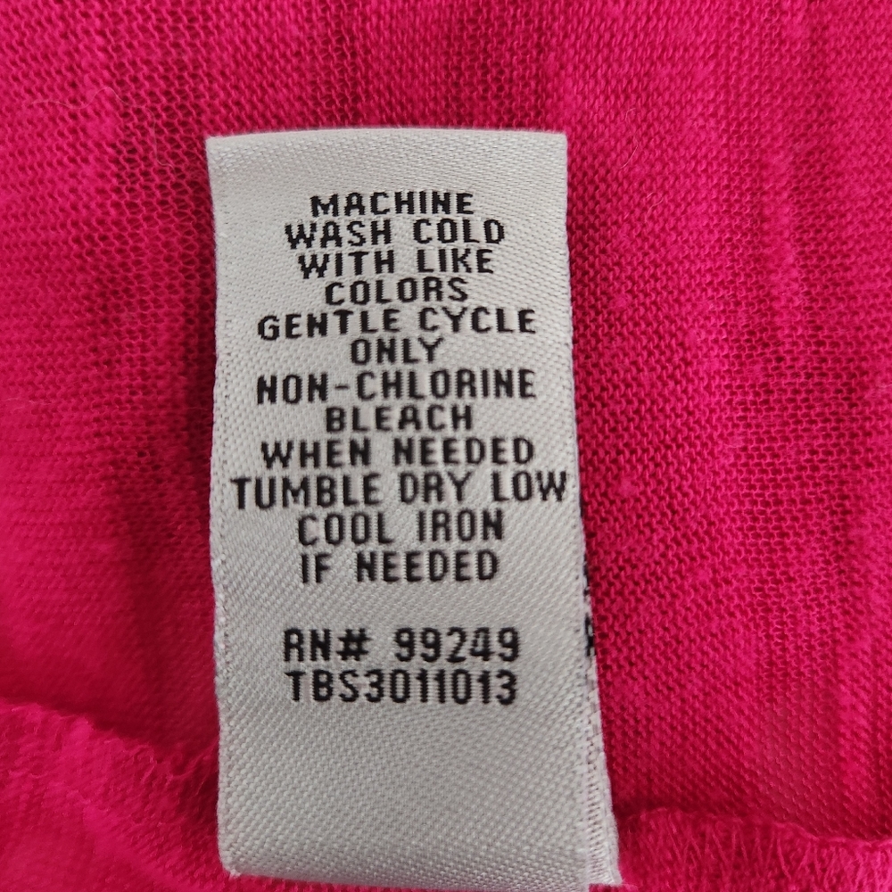 Catherines Womens Open Cardigan Lightweight Sweater Shaw Hot Pink Sheer 0X - Picture 6 of 10